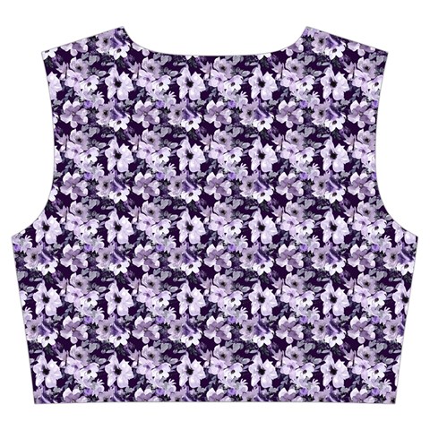 Purple Roses 1 Purple Roses Trumpet Sleeve Cropped Top from ArtsNow.com Back