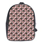 Pink Roses 02 Pink Roses 01 School Bag (Large)