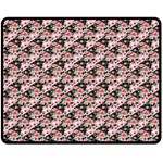 Pink Roses 02 Pink Roses 01 Fleece Blanket (Medium)