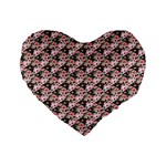 Pink Roses 02 Pink Roses 01 Standard 16  Premium Heart Shape Cushions