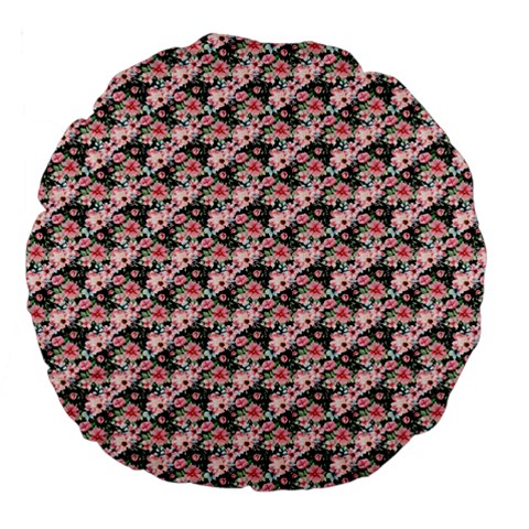 Pink Roses 02 Pink Roses 01 Large 18  Premium Flano Round Cushions from ArtsNow.com Back