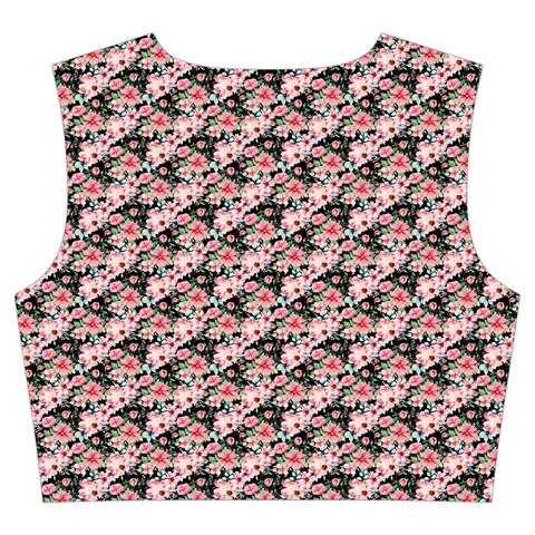 Pink Roses 02 Pink Roses 01 Trumpet Sleeve Cropped Top from ArtsNow.com Back