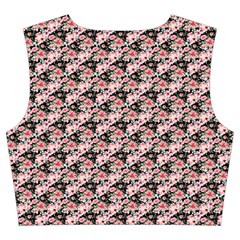 Pink Roses 02 Pink Roses 01 Trumpet Sleeve Cropped Top from ArtsNow.com Back