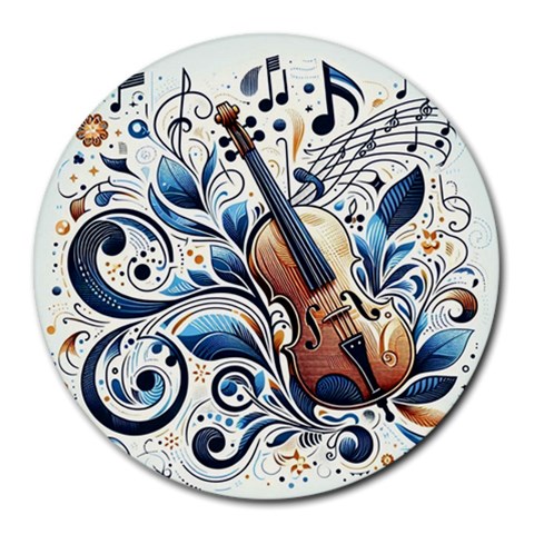 Cello Round Mousepad from ArtsNow.com Front