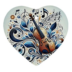 Cello Heart Ornament (Two Sides) from ArtsNow.com Front