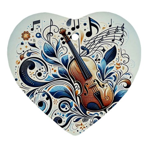 Cello Heart Ornament (Two Sides) from ArtsNow.com Back