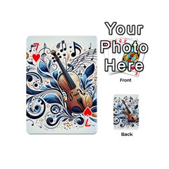 Cello Playing Cards 54 Designs (Mini) from ArtsNow.com Front - Heart7