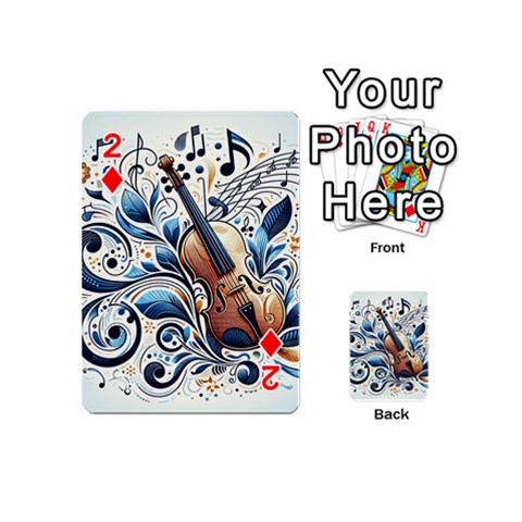 Cello Playing Cards 54 Designs (Mini) from ArtsNow.com Front - Diamond2