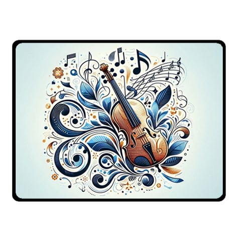 Cello Two Sides Fleece Blanket (Small) from ArtsNow.com 45 x34  Blanket Back