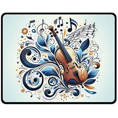 Cello Two Sides Fleece Blanket (Medium) from ArtsNow.com 58.8 x47.4  Blanket Front