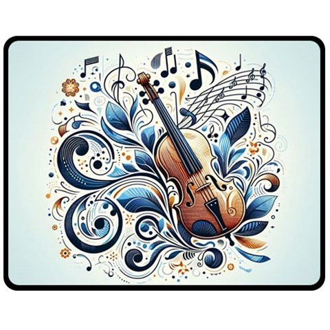 Cello Two Sides Fleece Blanket (Medium) from ArtsNow.com 58.8 x47.4  Blanket Back