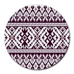 Illustration Ukrainian Folk Seamless Pattern Ornament Round Mousepad