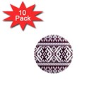 Illustration Ukrainian Folk Seamless Pattern Ornament 1  Mini Magnet (10 pack) 