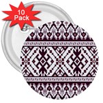 Illustration Ukrainian Folk Seamless Pattern Ornament 3  Buttons (10 pack) 