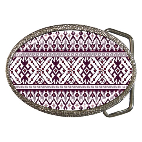 Illustration Ukrainian Folk Seamless Pattern Ornament Belt Buckles from ArtsNow.com Front