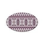 Illustration Ukrainian Folk Seamless Pattern Ornament Sticker (Oval)