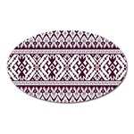 Illustration Ukrainian Folk Seamless Pattern Ornament Oval Magnet