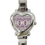 Illustration Ukrainian Folk Seamless Pattern Ornament Heart Italian Charm Watch