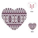 Illustration Ukrainian Folk Seamless Pattern Ornament Playing Cards Single Design (Heart)