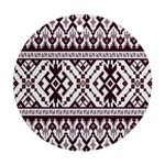 Illustration Ukrainian Folk Seamless Pattern Ornament Round Ornament (Two Sides)