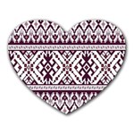 Illustration Ukrainian Folk Seamless Pattern Ornament Heart Mousepad