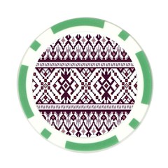 Illustration Ukrainian Folk Seamless Pattern Ornament Poker Chip Card Guard from ArtsNow.com Back