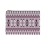 Illustration Ukrainian Folk Seamless Pattern Ornament Cosmetic Bag (Large)