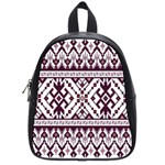 Illustration Ukrainian Folk Seamless Pattern Ornament School Bag (Small)