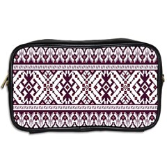 Illustration Ukrainian Folk Seamless Pattern Ornament Toiletries Bag (Two Sides) from ArtsNow.com Back