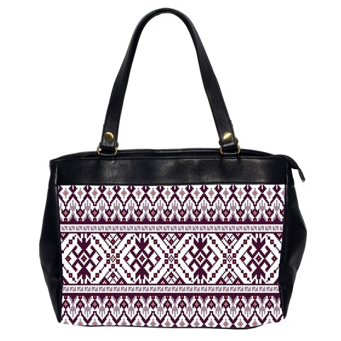 Illustration Ukrainian Folk Seamless Pattern Ornament Oversize Office Handbag (2 Sides) from ArtsNow.com Front