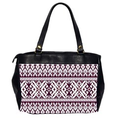 Illustration Ukrainian Folk Seamless Pattern Ornament Oversize Office Handbag (2 Sides) from ArtsNow.com Back