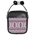 Illustration Ukrainian Folk Seamless Pattern Ornament Girls Sling Bag