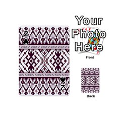 Illustration Ukrainian Folk Seamless Pattern Ornament Playing Cards 54 Designs (Mini) from ArtsNow.com Front - Spade2