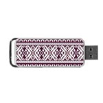 Illustration Ukrainian Folk Seamless Pattern Ornament Portable USB Flash (Two Sides)