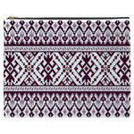 Illustration Ukrainian Folk Seamless Pattern Ornament Cosmetic Bag (XXXL)