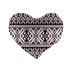 Illustration Ukrainian Folk Seamless Pattern Ornament Standard 16  Premium Heart Shape Cushions