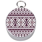 Illustration Ukrainian Folk Seamless Pattern Ornament Silver Compasses