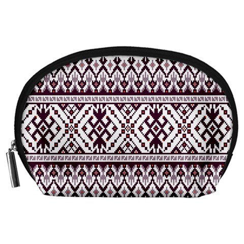 Illustration Ukrainian Folk Seamless Pattern Ornament Accessory Pouch (Large) from ArtsNow.com Front