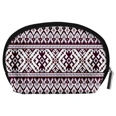 Illustration Ukrainian Folk Seamless Pattern Ornament Accessory Pouch (Large) from ArtsNow.com Back