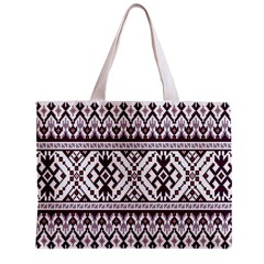 Illustration Ukrainian Folk Seamless Pattern Ornament Zipper Mini Tote Bag from ArtsNow.com Front