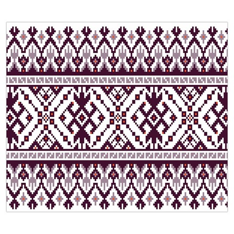 Illustration Ukrainian Folk Seamless Pattern Ornament Zipper Large Tote Bag from ArtsNow.com Front