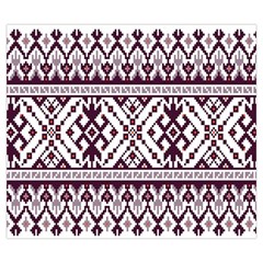 Illustration Ukrainian Folk Seamless Pattern Ornament Zipper Large Tote Bag from ArtsNow.com Back