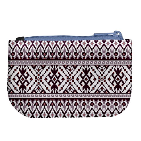 Illustration Ukrainian Folk Seamless Pattern Ornament Large Coin Purse from ArtsNow.com Back