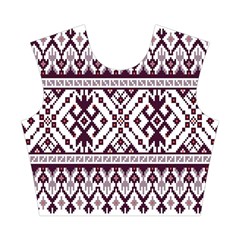 Illustration Ukrainian Folk Seamless Pattern Ornament Cotton Crop Top from ArtsNow.com Front