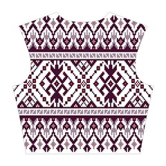 Illustration Ukrainian Folk Seamless Pattern Ornament Cotton Crop Top from ArtsNow.com Back