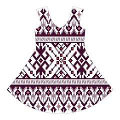 Illustration Ukrainian Folk Seamless Pattern Ornament Long Sleeve Velvet V Front