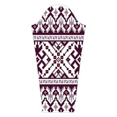 Illustration Ukrainian Folk Seamless Pattern Ornament Long Sleeve Velvet V Left Sleeve