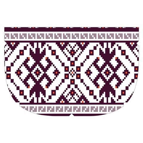 Illustration Ukrainian Folk Seamless Pattern Ornament Make Up Case (Small) from ArtsNow.com Side Right