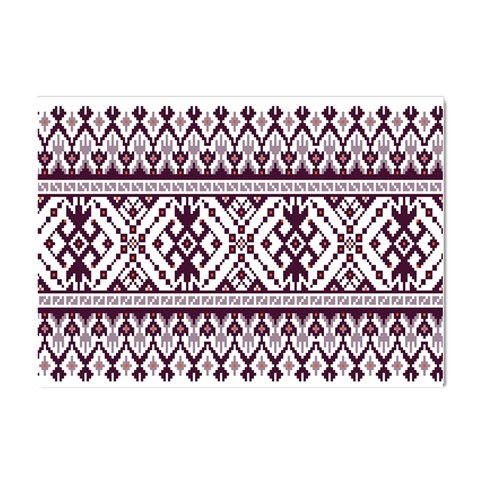 Illustration Ukrainian Folk Seamless Pattern Ornament Crystal Sticker (A4) from ArtsNow.com Front