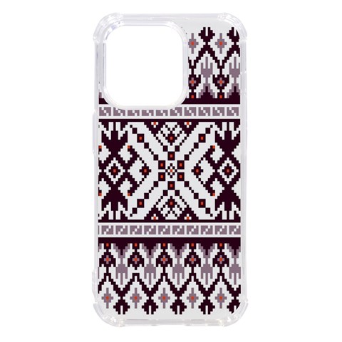 Illustration Ukrainian Folk Seamless Pattern Ornament iPhone 14 Pro TPU UV Print Case from ArtsNow.com Front